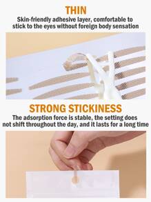 雙眼皮貼，120入組雙眼皮貼和 1入組工具天然隱形雙眼皮貼眼瞼提拉條 - 棕色 - 查看 4