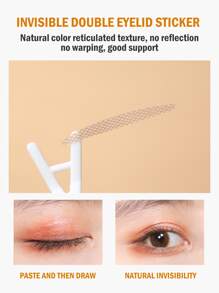 雙眼皮貼，120入組雙眼皮貼和 1入組工具天然隱形雙眼皮貼眼瞼提拉條 - 棕色 - 查看 5