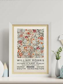 1pc Flower Print Unframed Painting - Multicolor - View 1