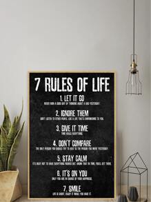 Slogan Graphic Unframed Painting - Multicolor - View 2