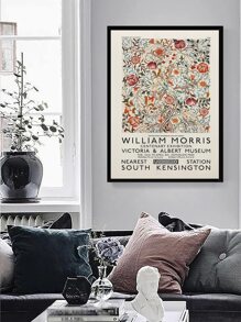 1pc Flower Print Unframed Painting - Multicolor - View 5