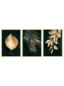 3 cái in lá tranh không khung - Nhiều màu - Xem 3