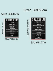 Slogan Graphic Unframed Painting - Multicolor - View 3