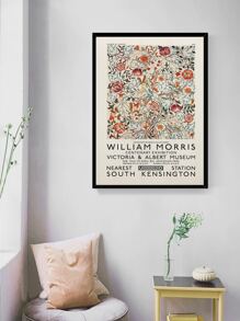 1pc Flower Print Unframed Painting - Multicolor - View 6