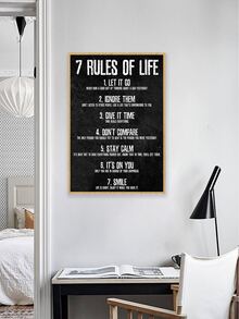 Slogan Graphic Unframed Painting - Multicolor - View 5