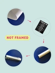 Slogan Graphic Unframed Painting - Multicolor - View 8