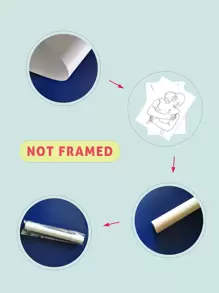 3 cái mô hình trừu tượng Bức tranh không khung - Đen và trắng - Xem 5