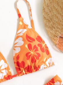 Bikini & Bandana họa tiết hoa - trái cam - Xem 6