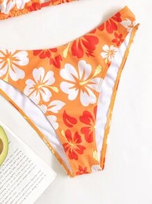 Bikini & Bandana họa tiết hoa - trái cam - Xem 7