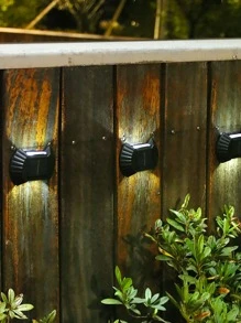 1入組壁掛式太陽能戶外草坪燈8LED太陽能壁燈用於花園庭院裝飾