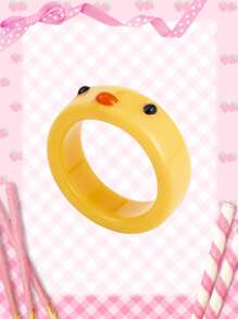ROMWE Kawaii Anillo pollo - Amarillo - Ver 2