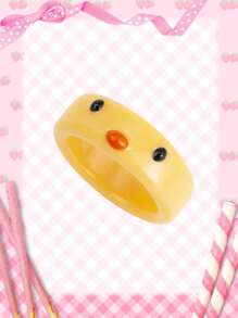 ROMWE Kawaii Anillo pollo - Amarillo - Ver 3