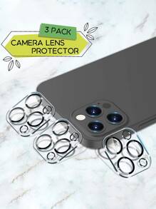 3 tấm màn hình cường lực Film & 3 tấm bảo vệ ống kính - Trong sáng - Xem 6