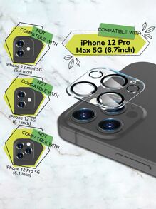 3 tấm màn hình cường lực Film & 3 tấm bảo vệ ống kính - Trong sáng - Xem 8