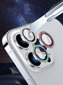 3 miếng bảo vệ ống kính máy ảnh lấp lánh tương thích với iPhone15/15Plus/15Pro/15Promax - Nhiều màu - Xem 2