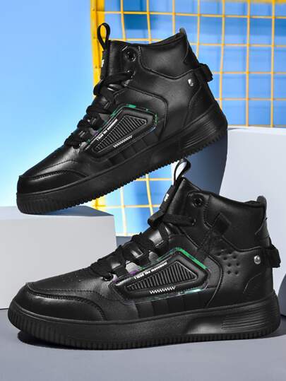 Hombres Zapatillas de skate con diseño de tachuela con diseño de letra