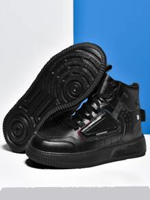 Men Studded Decor Letter Detail Skate Shoes