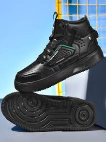 Men Studded Decor Letter Detail Skate Shoes