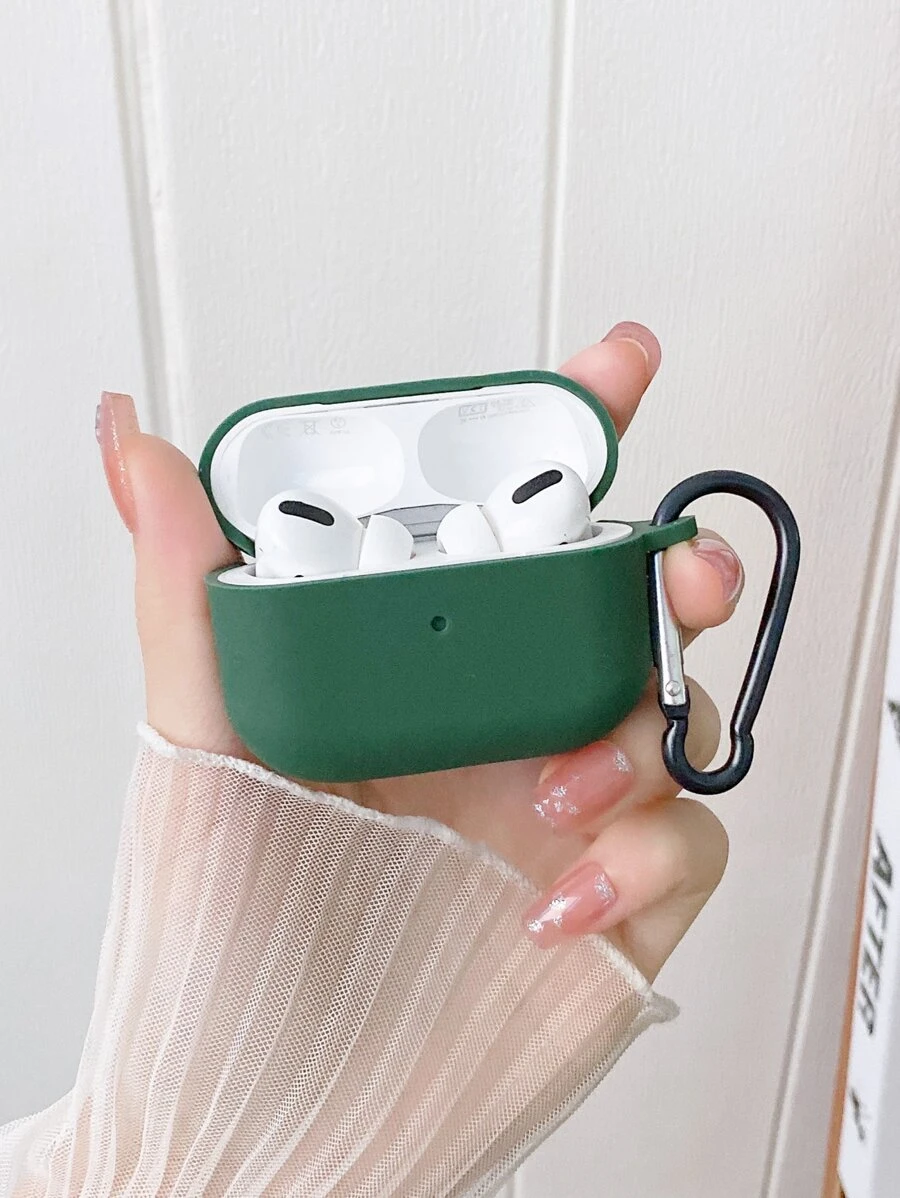Vỏ màu rắn tương thích với AirPods Pro - xanh quân đội - Xem 1