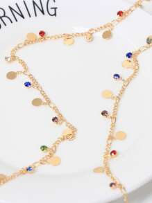 2 Miếng Đĩa nhạc & Đồ trang trí Rhinestone Kẹp tóc Đối với Mỗi ngày Tạo kiểu Thích hợp Đối với Khuôn viên đại học Ngày đêm Kỳ nghỉ Hằng ngày Du lịch - Vàng - Xem 4