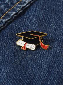 Graduation Hat Design Brooch - Multicolor - View 1
