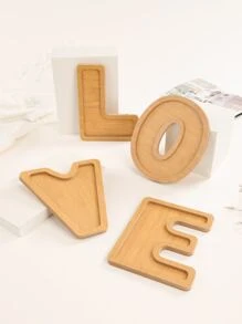 4pcs Letter Shaped Tray - Khaki - View 1