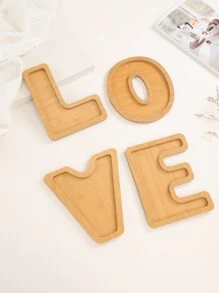 4pcs Letter Shaped Tray - Khaki - View 2