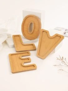 4pcs Letter Shaped Tray - Khaki - View 3