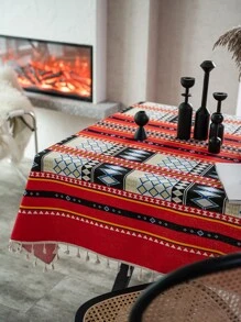 1pc Geometric Pattern Tablecloth - Multicolor - View 7