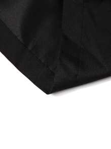 Manfinity Swimmode Hombres Shorts de natación unicolor de cintura con cordón - Negro - Ver 5