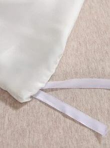 1 vỏ chăn Taffeta màu trơn, vải Polyester Taffeta, thiết kế 4 góc, thích hợp cho phòng ngủ, du lịch, ký túc xá (Bộ đồ giường ký túc xá cho bé trai/bé gái) - trắng - Xem 6