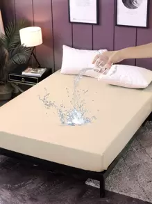 1入組素色防水床笠超細纖維臥室毯子雙床/全床/大床/特大床 - 香檳色 - 查看 4