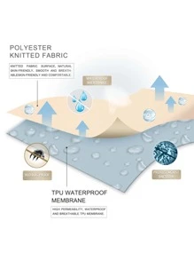 1入組素色防水床笠超細纖維臥室毯子雙床/全床/大床/特大床 - 香檳色 - 查看 5