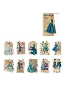 Hình dán đồ họa 30 cái - Nhiều màu - Xem 1