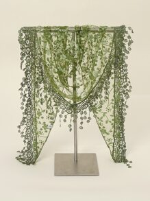 1 chiếc khăn quàng cổ tam giác họa tiết hoa nhỏ thời trang dành cho nữ phong cách Boho Bandana, dây buộc tóc, dây buộc đầu lý tưởng để tô điểm cho vẻ ngoài của bạn trong ngày lễ tình nhân - xanh quân đội - Xem 5