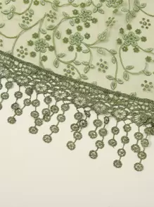 1 chiếc khăn quàng cổ tam giác họa tiết hoa nhỏ thời trang dành cho nữ phong cách Boho Bandana, dây buộc tóc, dây buộc đầu lý tưởng để tô điểm cho vẻ ngoài của bạn trong ngày lễ tình nhân - xanh quân đội - Xem 6