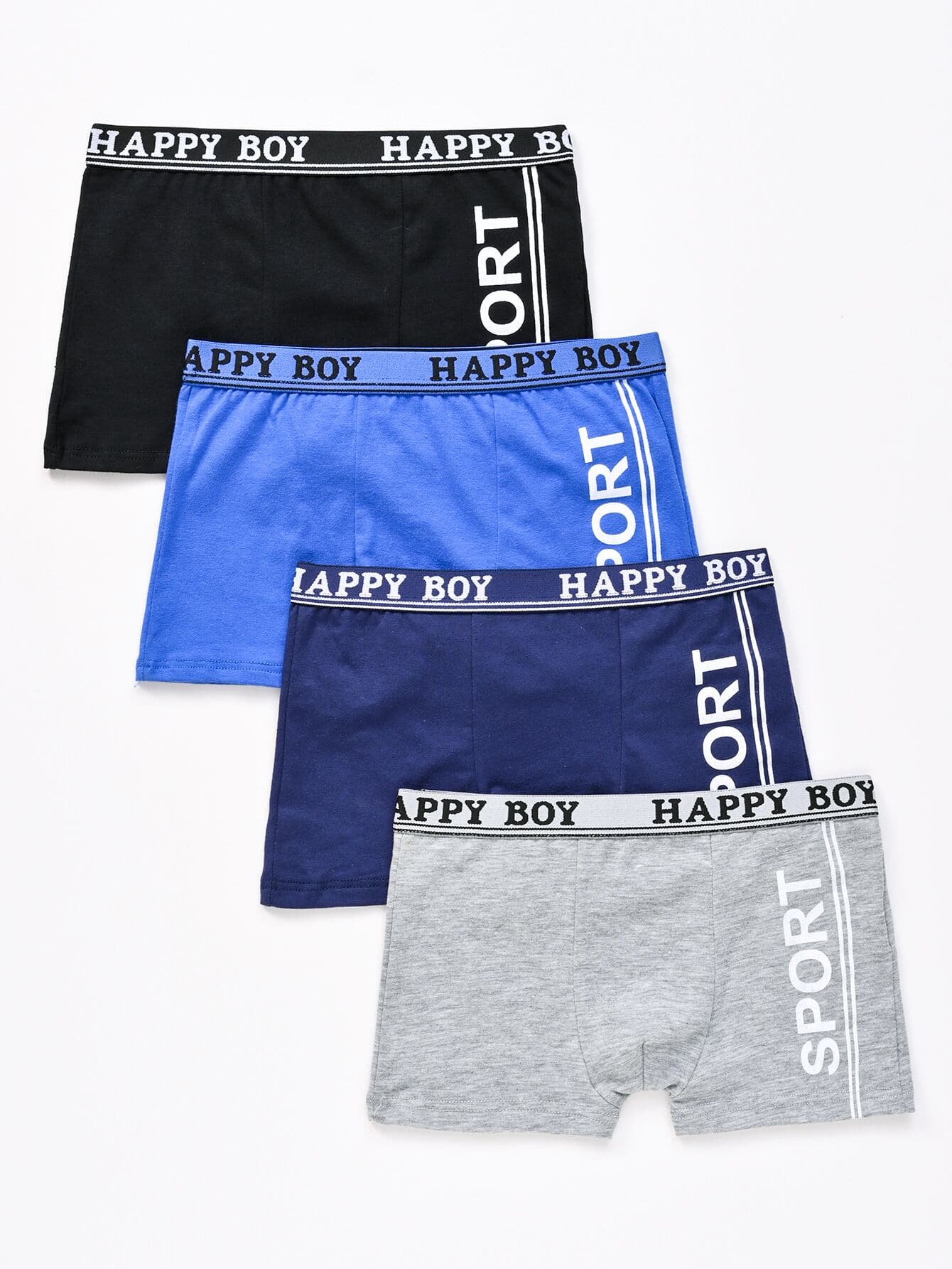 Calzoncillos con bordado de letras para niños preadolescentes - Multicolor - Ver 1