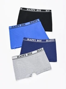 Calzoncillos con bordado de letras para niños preadolescentes - Multicolor - Ver 2