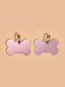 2pcs Bone Design Pet ID Tag - Baby Pink - View 3