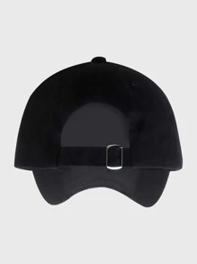 Gorra de béisbol con etiqueta de letras para hombre de estilo urbano - Negro - Ver 3