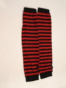 ROMWE Goth Striped Print Fingerless Glovesy2k - Multicolor - View 5