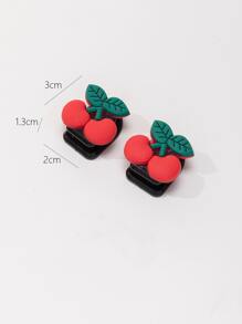 2pcs Cherry Decor Car Hook - Multicolor - View 3