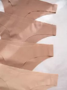 Women's High Stretch Plain Casual Comfy Bikini Panties Set Multicolored - Multicolor - View 5