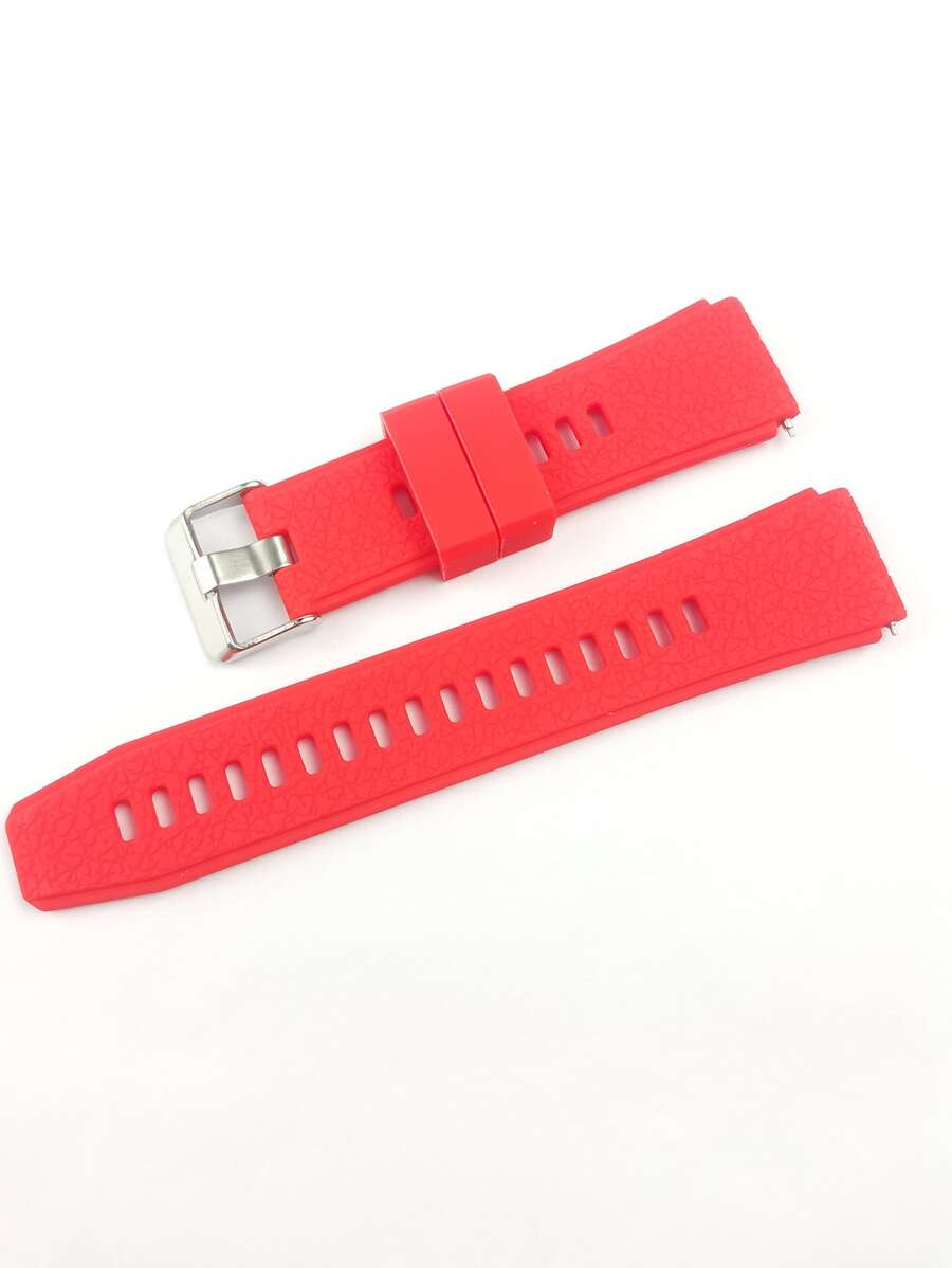 Correa de reloj de silicona 20mm unicolor - Rojo - Ver 1