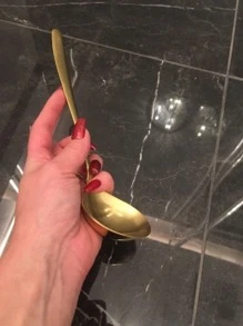 1 pieza Cuchara de acero inoxidable - Dorado - Ver 3