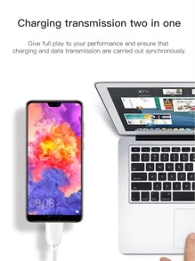 6A快速充電Type-C數據線，超級柔軟的充電線，廣泛兼容 - 白色 - 查看 6