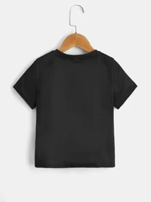 SHEIN Toddler Boys Car Print Tee - Black - View 2