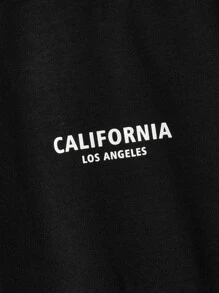 Manfinity VCAY Áo Phông Nam Phù Hợp Với Cổ Tròn Tay Ngắn Graphic Tee Los Angeles Thời Trang Nam Quần Áo Mùa Hè Đan Hàng Đầu - màu đen - Xem 3