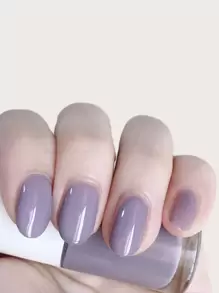 24Pcs/Set Frosted Purple Round Head False Nails + Jelly Glue + Mini Nail File For Diy Manicure Press On Nails Nail Supplies Nails - Purple - View 1