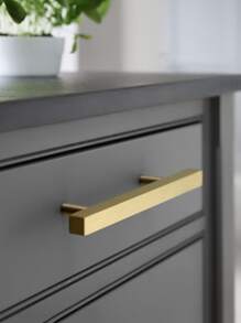 1pc Stainless Steel Drawer Pull, Gold Nordic Style Drawer Handle For Home - Gold - View 1